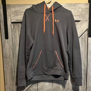 Under Armour Charcoal Hoodie with Orange Accents